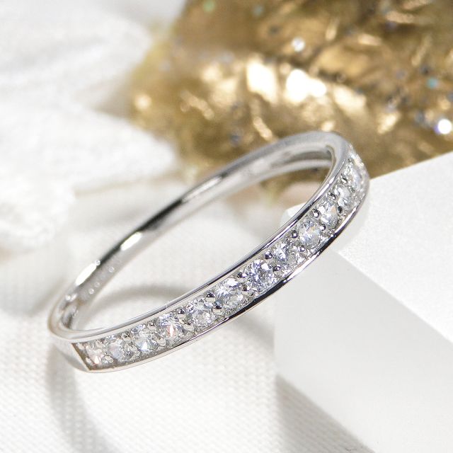kaojewelryPt900 0.26ct ダイヤモンド 2連 V字 指輪